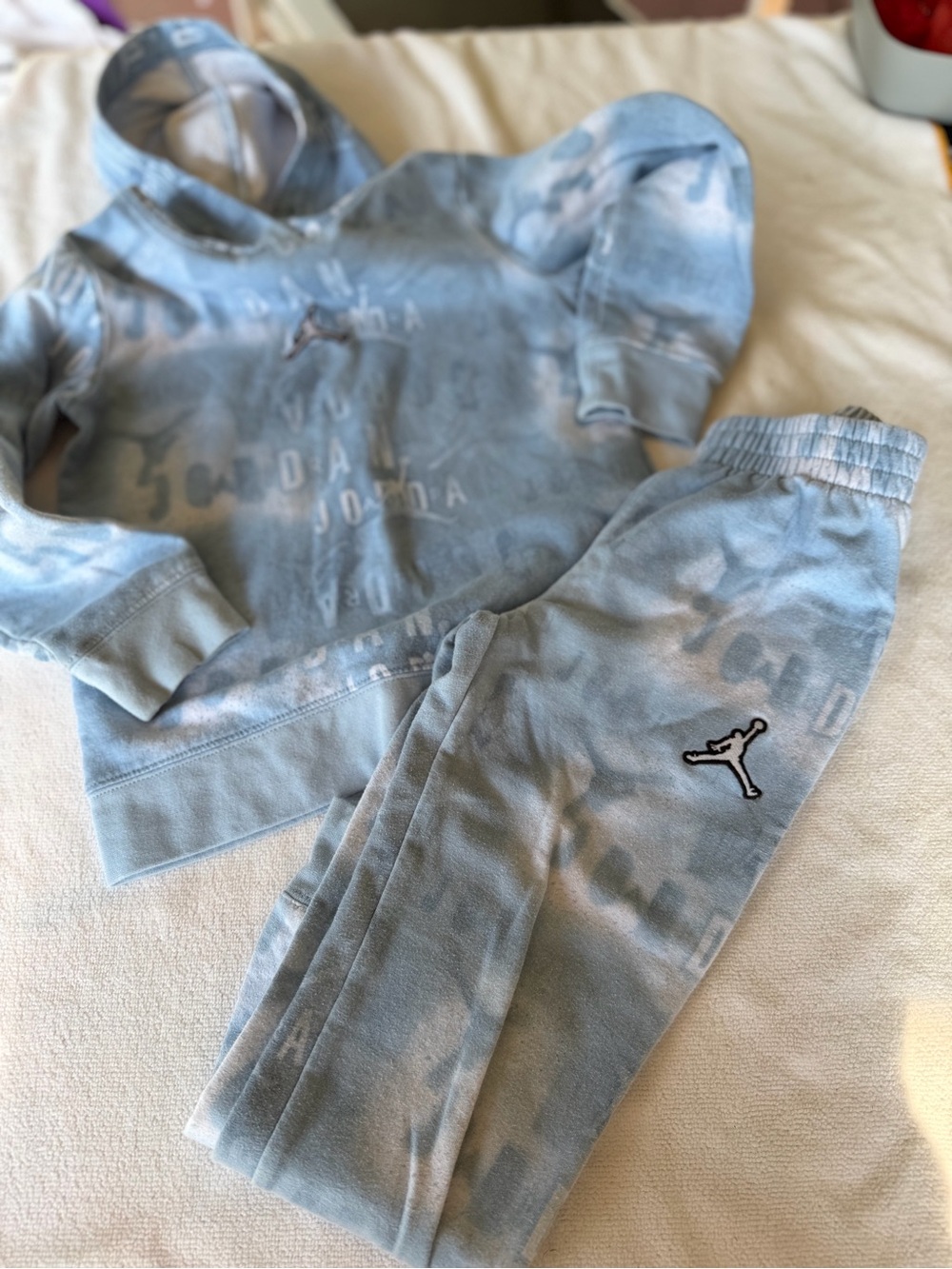 Jordan Light Blue Tie-Dye Hoodie & Joggers Set 6